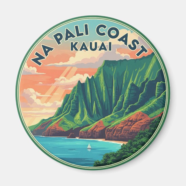 Íman Costa Nā Pali Kauai Havaí Viagem (Frente)