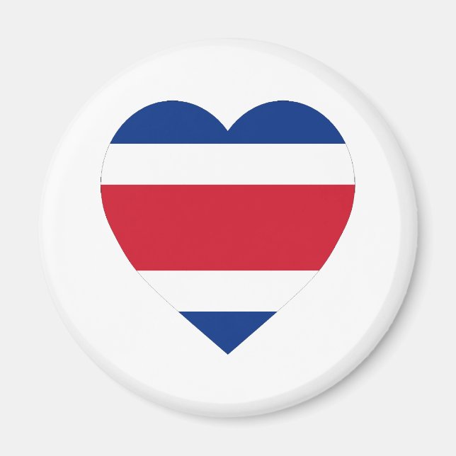 Íman Costa Rica Flag Heart (Frente)