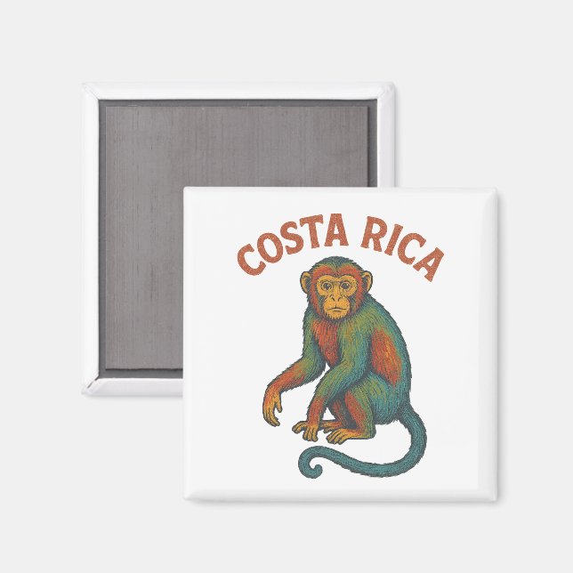 Íman Costa Rica Monkey Magnet (Front/Back)