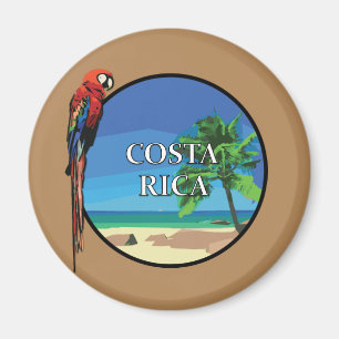 Íman Costa Rica - padrão, ímã redondo da polegada de