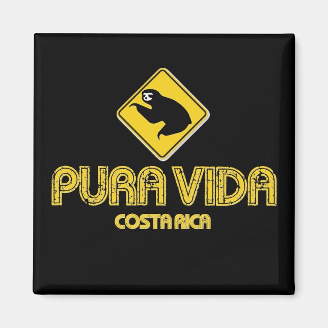 Íman Costa Rica Pura Vida Sloth Atravessando (Frente)