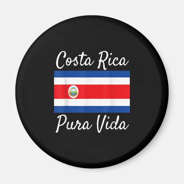 Íman Costa Rica Pura Vida T-Shirt! Belo National F (Frente)