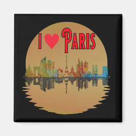 Íman Costume Adoro Paris Skyline Sunset Souvenir