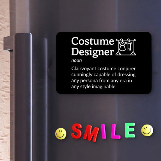 Íman Costume Designer Definition Film Crew 4" x 6" Flex (Criador carregado)