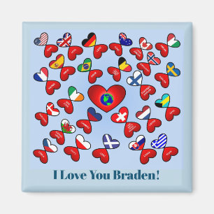 Íman Costume diferente das línguas do amor em todo o