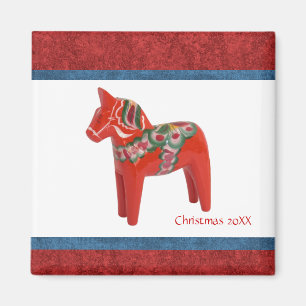 Íman Costume sueco do cavalo de Dala do Natal datado