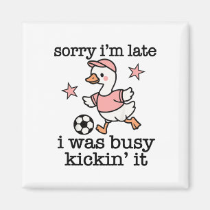 Íman Cota de Futebol Desculpe o Atraso Estava Jogando F