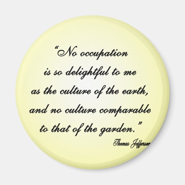 Íman Cota do Jardim Thomas Jefferson (Frente)