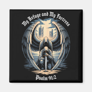 Íman Cota gótica cristã Anjo da Guarda Citação da Bíbli