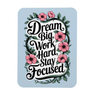 Íman Cota Motivacional e Decorações Florais Flexíveis