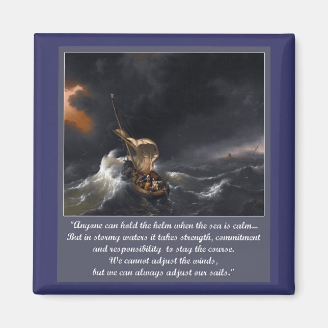 Íman Cotação de Incentivo para Tempos Difíceis (Frente)