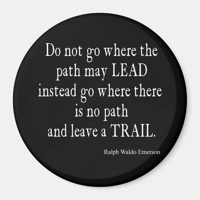 Íman Cotação de Liderança Inspiracional Vintage Emerson (Frente)