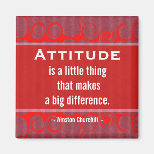 Íman Cotação positiva da Atitude-Churchill - motivaç