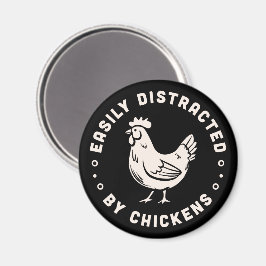 Íman Cotas de amantes de frango facilmente distraídas p