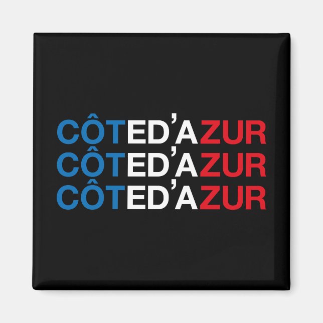 Íman COTE D'AZUR Bandeira francesa (Frente)