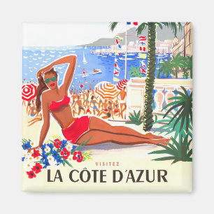 Íman Cote D'Azur France viagens vintage Magnet