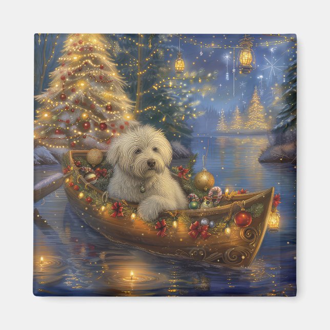 Íman Coton De Tulear Natal Festivo Voyage (Frente)