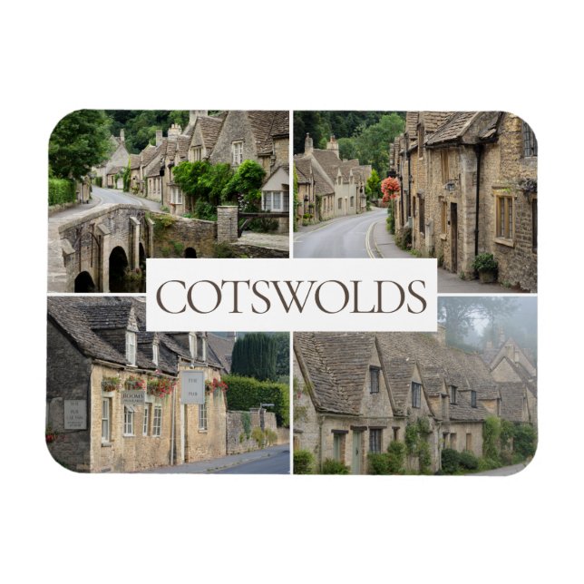 Íman Cotswolds paisagens de colagem viagem (Horizontal)