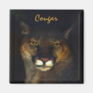 Íman Cougar Mountain Lion Big Cat Art