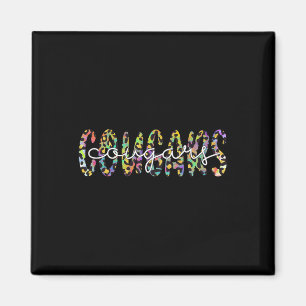 Íman Cougarts School Sports Fan Team Spirit Mascot Gift