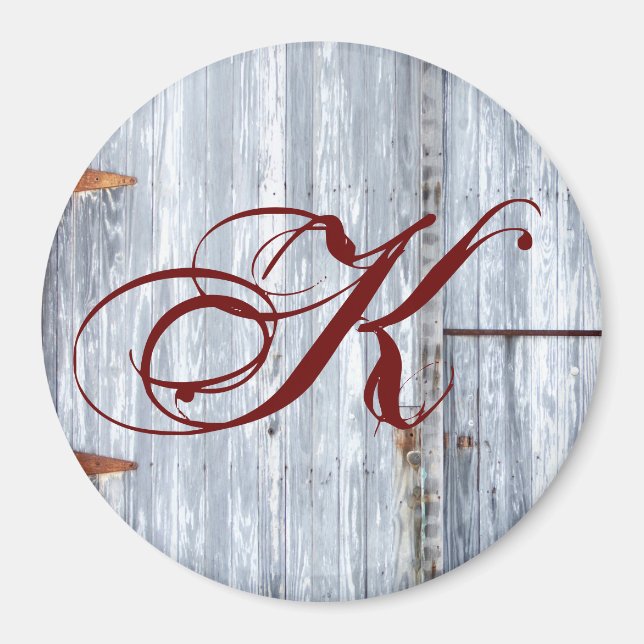 Íman Coun da porta do celeiro de madeira branca de magn (Frente)