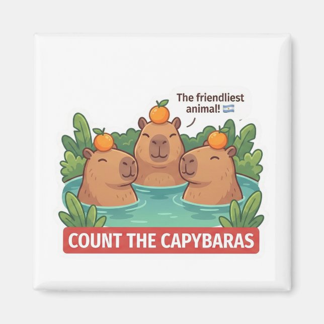 Íman Count the Capybaras Animal World Quest for Toddler (Frente)