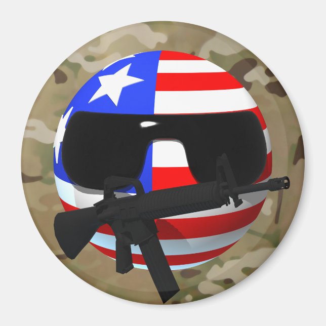 Íman Countryball, USAball Multi-cam (Frente)