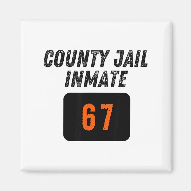 Íman County Jail Prison Inmate 67 Halloween Funny Mens  (Frente)