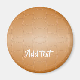 Íman Couro castanho monograma texturizado