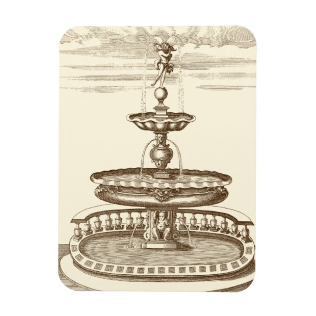 Íman Courtyard Fountain com Cherub Ornamental (Vertical)