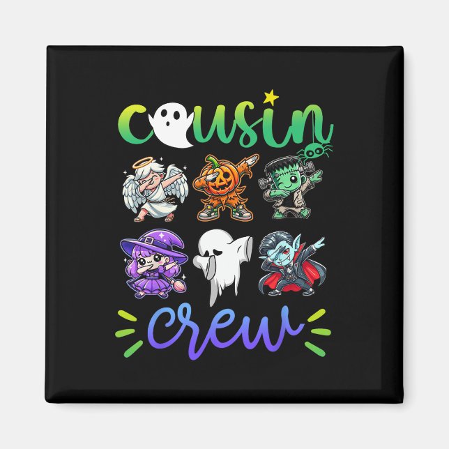 Íman Cousin Crew Dabbing Halloween Boys Skeleton Zombie (Frente)