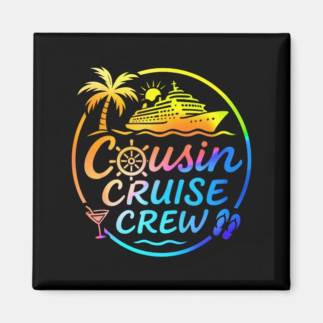 Íman Cousin Cruise Crew Trocal Summer Vacation Matching (Frente)