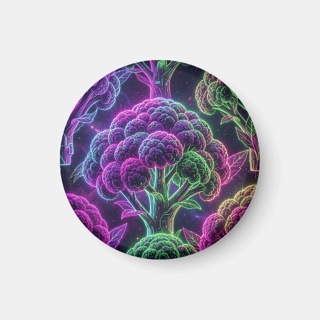 Íman Couve-flor Galáxia Ciberpunk Neon (Frente)