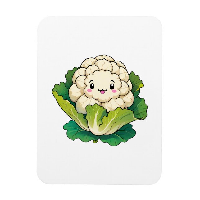 Íman Couve-flor Kawaii (Vertical)