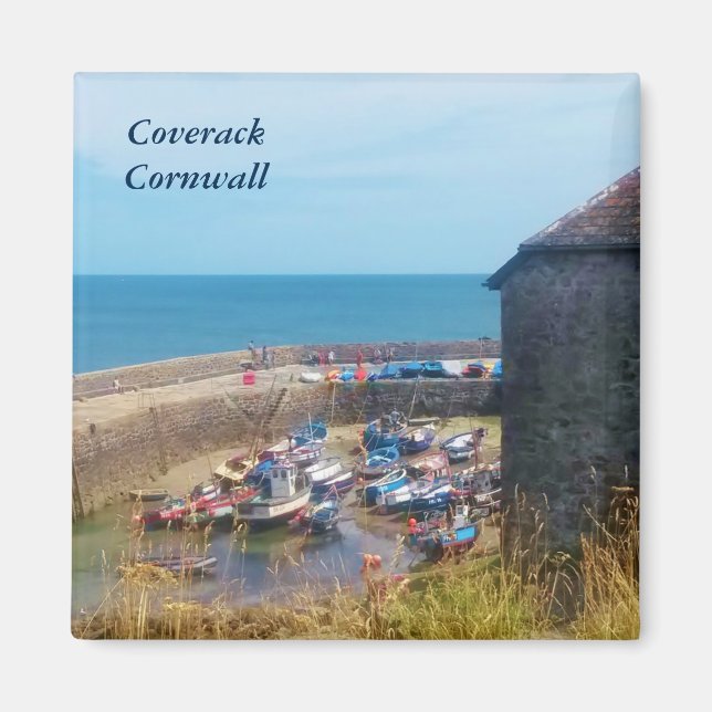Íman Coverack Harbor O Lizard Cornwall Inglaterra (Frente)