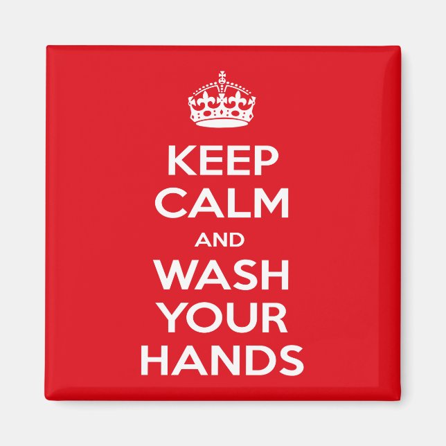 Íman Covid-19, Coronavírus, Manter Calmo (Frente)