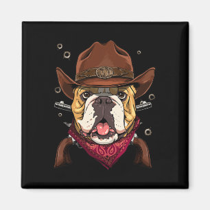 Íman Cowboy Americano Bulldog Country Music Rodeo Howdy