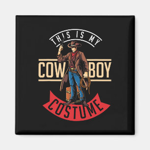 Íman Cowboy Costume Halloween Western Gift Idea Cowboy
