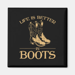 Íman Cowboy Engraçado Boots Line Dance Horseck Andando 