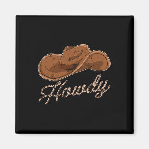 Íman Cowboy Hat Howdy Western Country Cowboy
