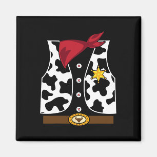 Íman Cowboy Vest Western Sheriff Figurume Legal Easy Ha