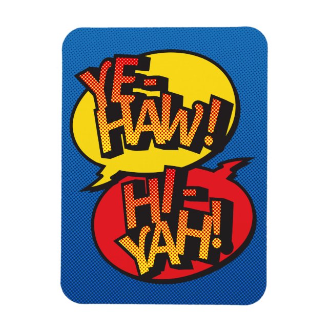 Íman Cowboy vs ninja pop art - primário (Vertical)