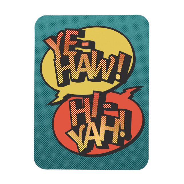 Íman Cowboy vs ninja pop art - retrô (Vertical)