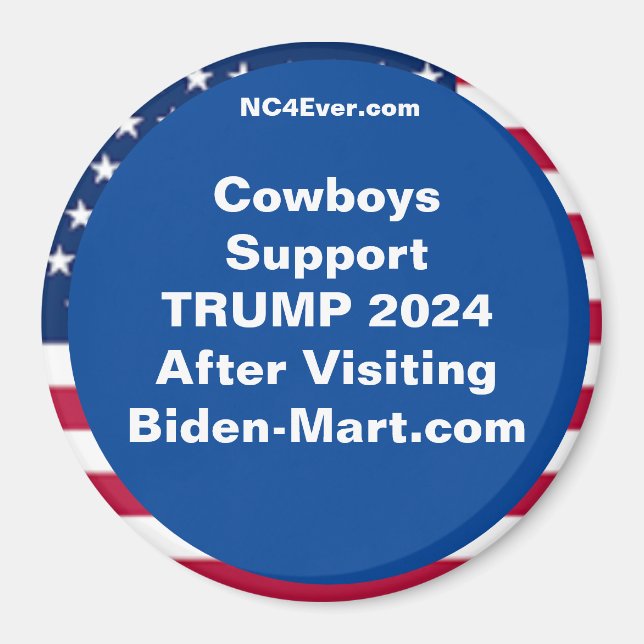 Íman Cowboys suportam o TRUMP 2024 depois do frigorífic (Frente)