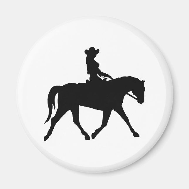 Íman Cowgirl cavalgando seu cavalo (Frente)