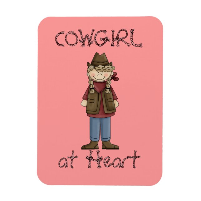Íman Cowgirl no Braids Premium Flexi Magnet (Vertical)