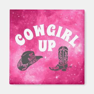 Íman Cowgirl Up Pink Magnet