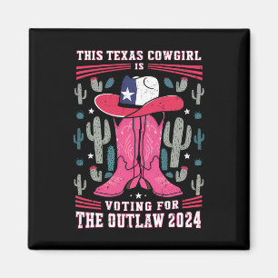 Íman Cowgirl Voting For Outlaw Funny Pro Trump 2024 Wom