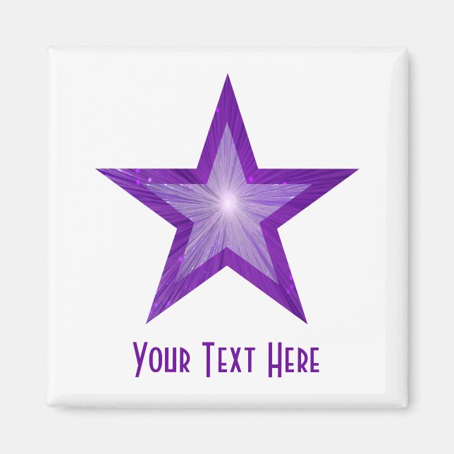 Íman Cox Star Fridge 'Your Text' magnet quadrado (Frente)
