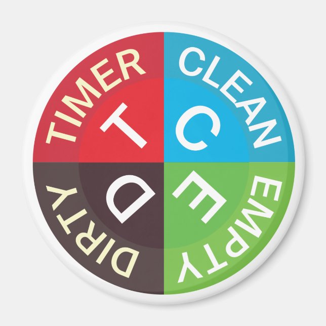 Íman Cozinha branca branca de temporizador vazio, limpa (Frente)